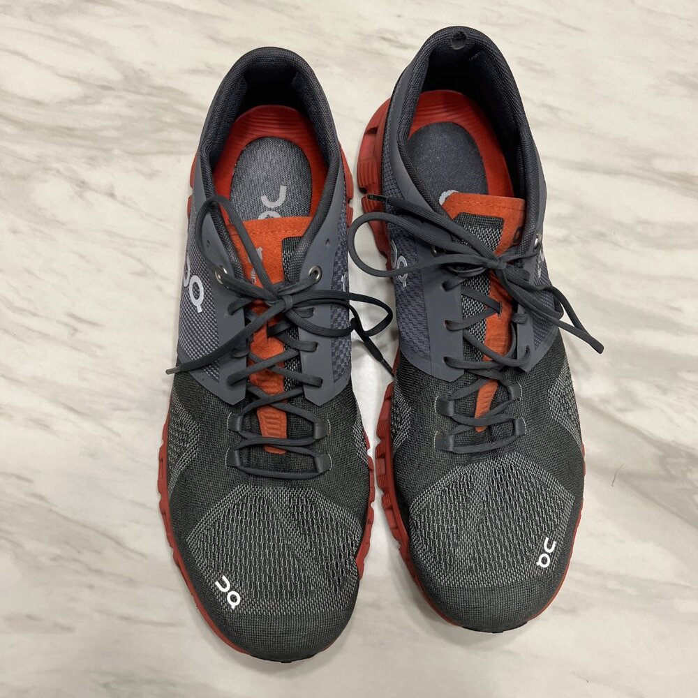 On Cloud X Shoes Mens 12M Rust Rock Grey 40.99241